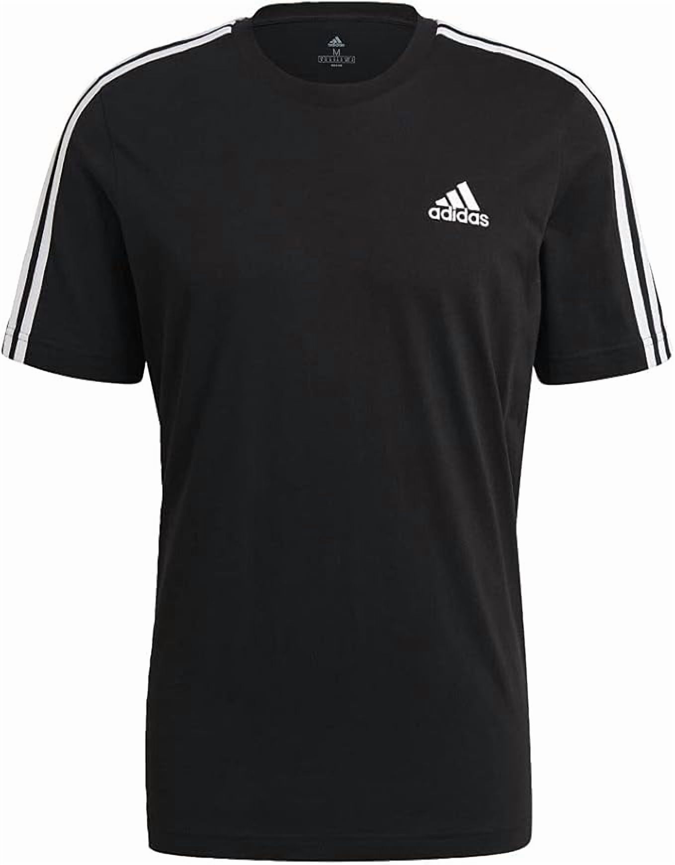 Adidas Men's Essential 3-Stripes T-Shirt Black, Medium