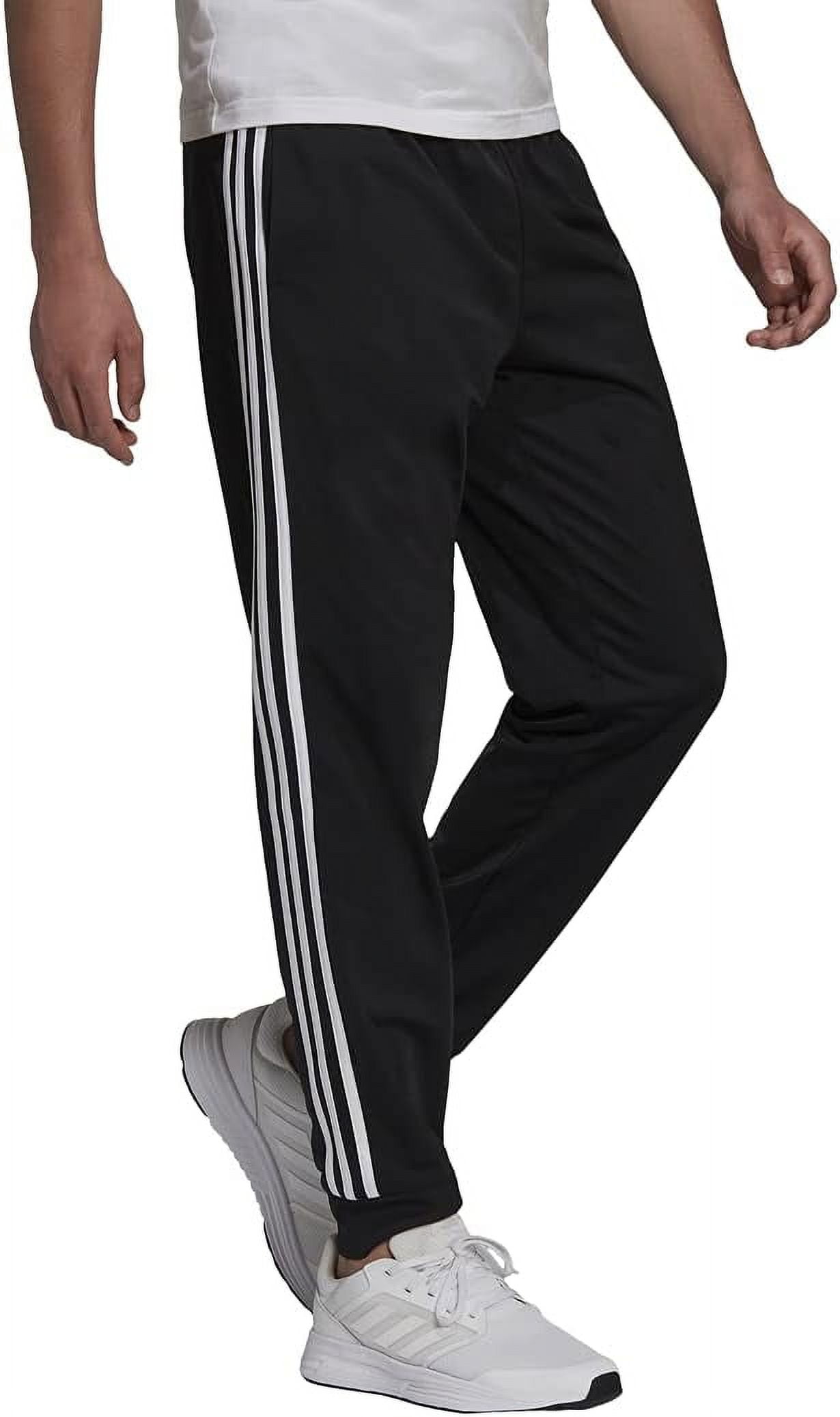 adidas Men s Essentials 3 Stripes Tricot Jogger Pants Large Black