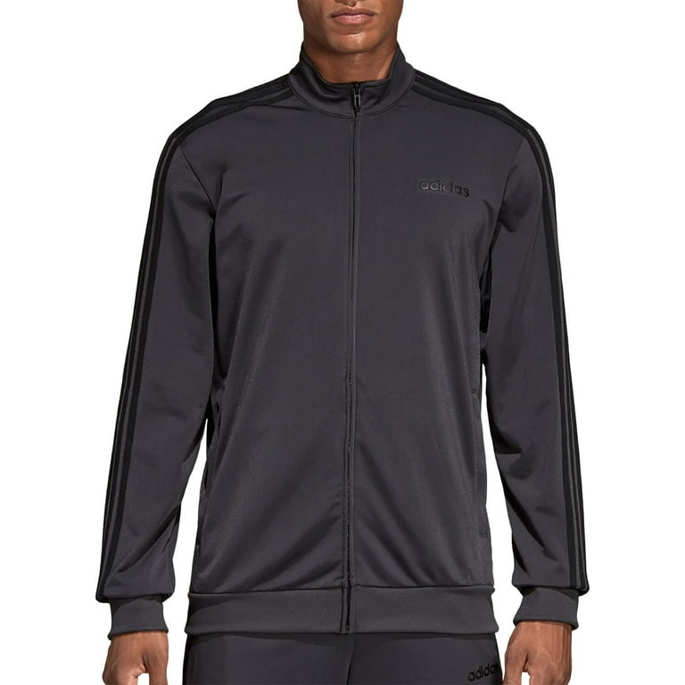 adidas Men s Essentials 3 Stripes Tricot Track Jacket Walmart