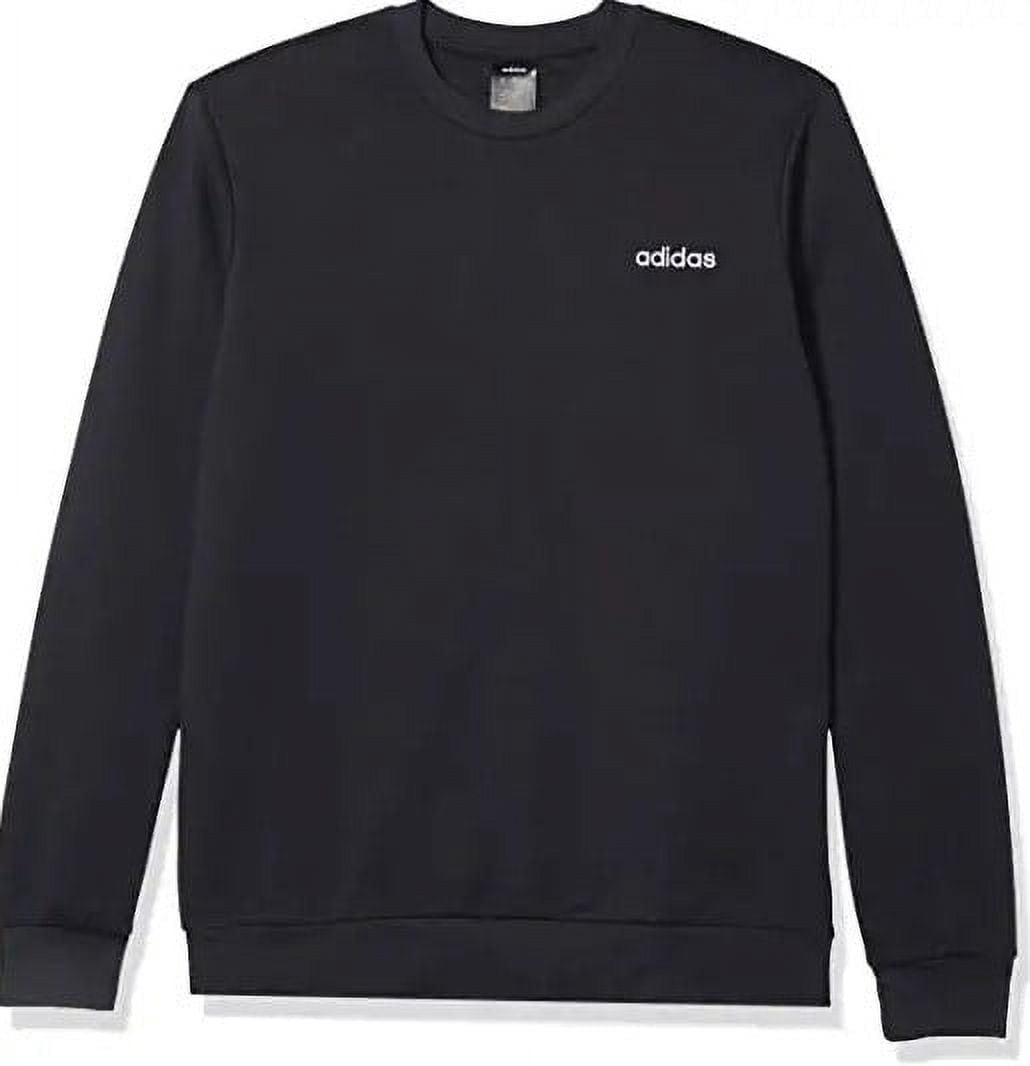 Adidas Men's Essentials Feelcozy Fleece Sweatshirt Crew Sweater GV5295 Black L