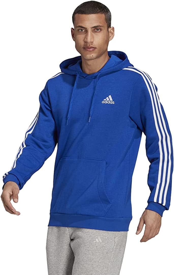 adidas Men's Essentials Fleece 3-Stripes X-Large Team Blue/White Walmart.com