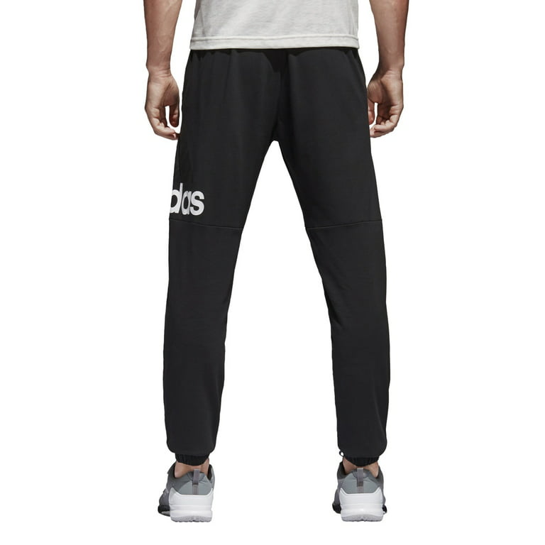adidas Men\'s Essentials Performance Logo Pant (Black/White, X-Large)