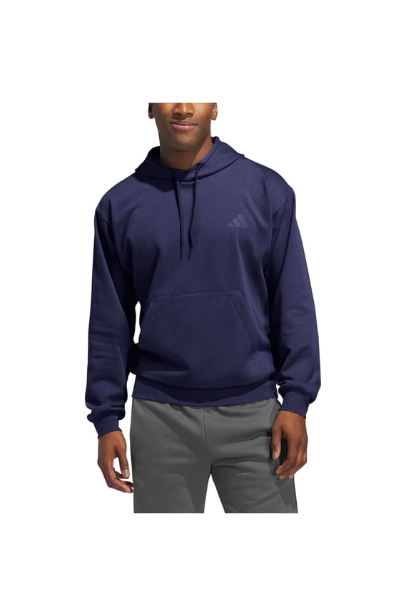 Men's Fleece Hoodie Pullover with Kangaroo Pocket (US, Alpha, Medium, Regular, Regular, Dark Blue)