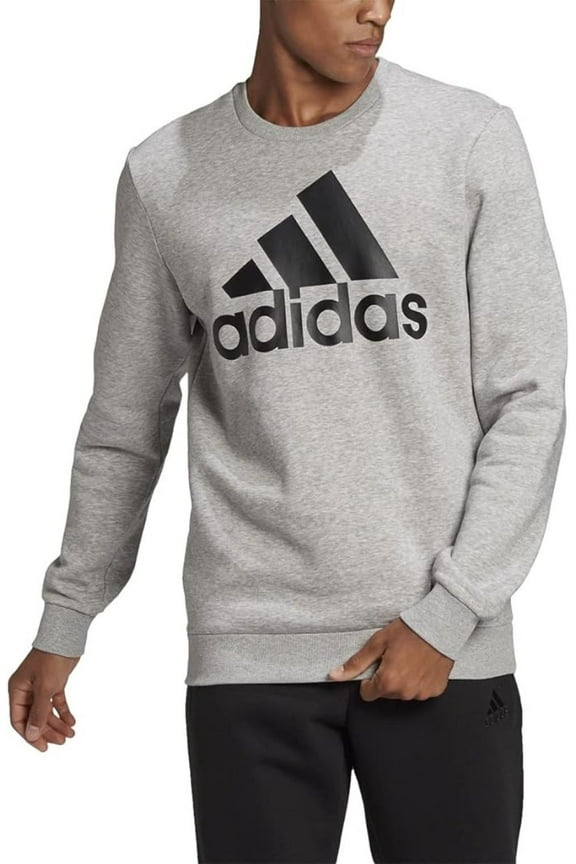 Men's Fleece Sweatshirt, Medium Grey Heather/Black