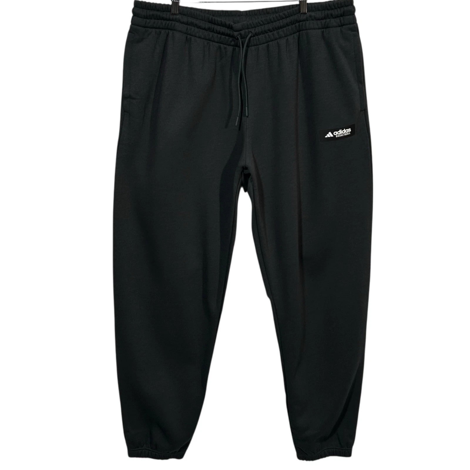 adidas Men’s French Terry Basketball Jogger Pants Size 2XLT (40x34") Dark Gray