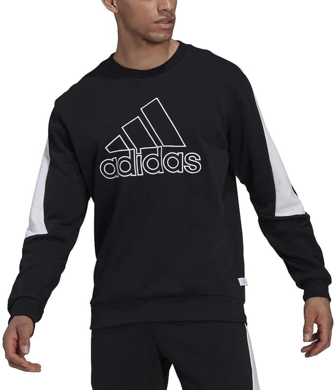 adidas Men's Future Icon Embroidered Badge of Sport Sweatshirt (Black/X-Large)