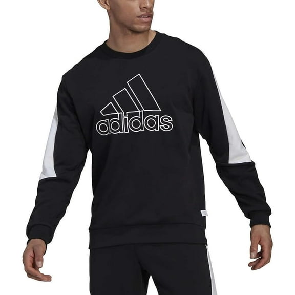 adidas Men's Future Icon Embroidered Badge of Sport Sweatshirt (Black/X-Large)