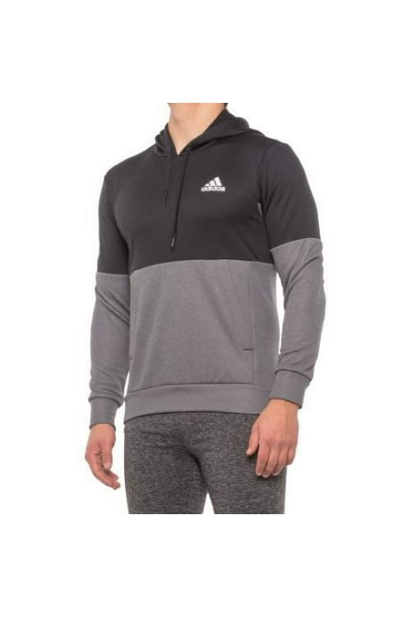 Men's Game & Go Colorblock Hoodie in Black/Heather Gray-Medium