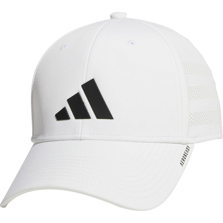 adidas Men's Gameday Stretch Fit Hat (White, S/M)