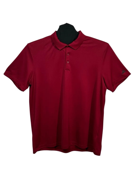 Mens Golf Primegreen Performance Polo Shirt 2XL Burgundy Moisture-Wick