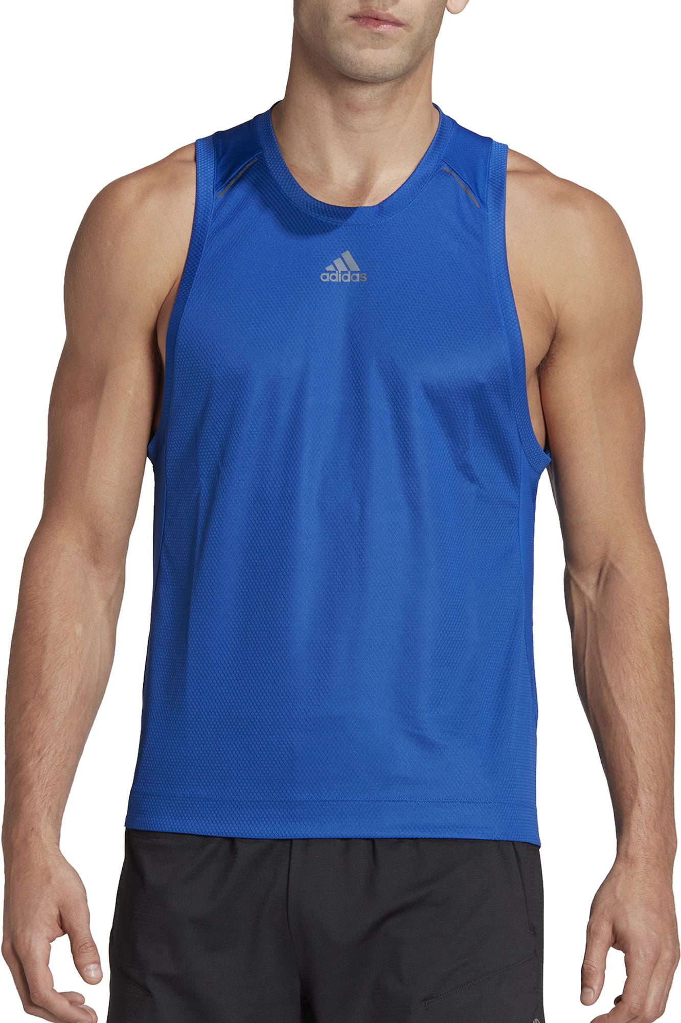 adidas Men's HIIT Spin Training Tank Top (Team Royal Blue, M