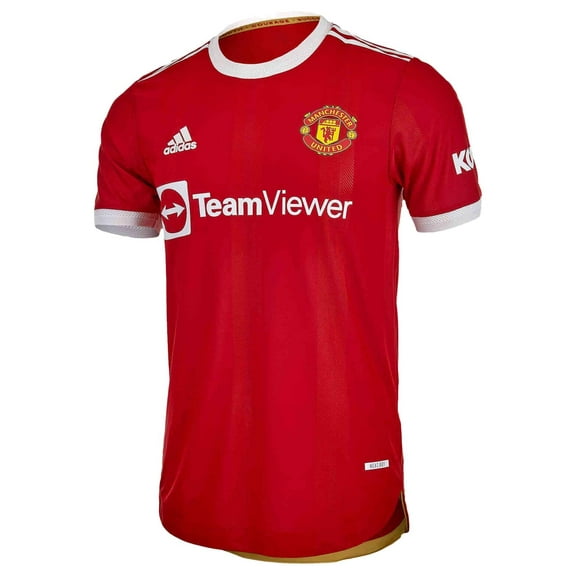 adidas Men's Manchester United Home Authentic Soccer Jersey 2021/22 (XX-Large) Red