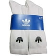 thumbnail image 1 of adidas Men's Originals Trefoil 6 Pack Crew Socks, White, 1 of 2