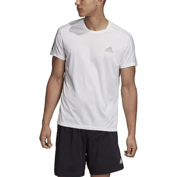 adidas Men's Own The Run Tee Core White/Reflective Silver Large