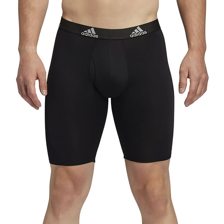 adidas Men s Performance Long Boxer Brief Underwear 3 Pack Black Light Onix Grey X Large