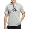 thumbnail image 1 of adidas Men's Post Game Ribbed Short Sleeve Hoodie, 1 of 1