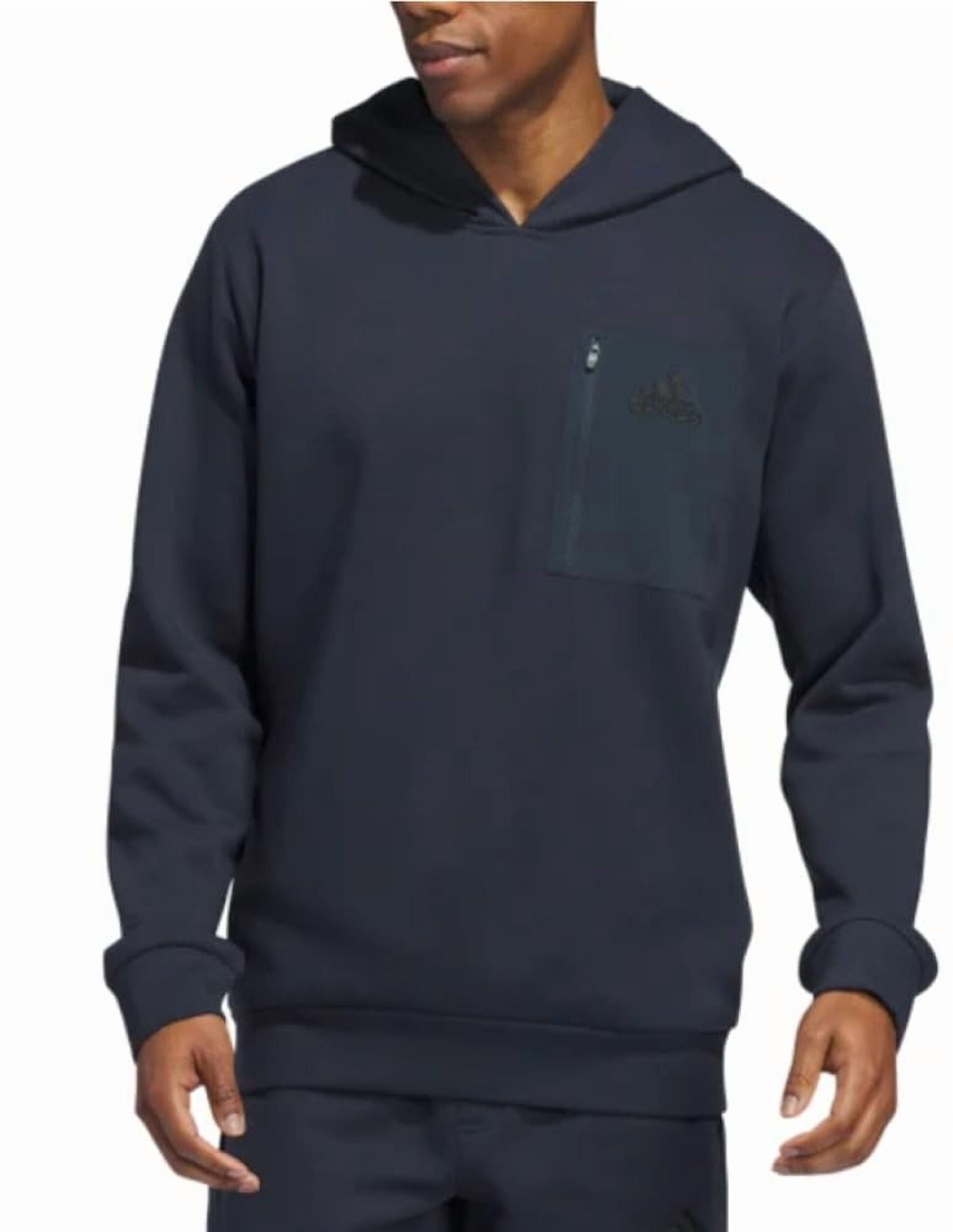 adidas Men�s Regular Fit Kangaroo Pockets Hoodie - Blue (Aurink), Large