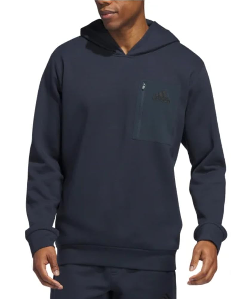 adidas Men�s Regular Fit Kangaroo Pockets Hoodie - Blue (Aurink), Medium