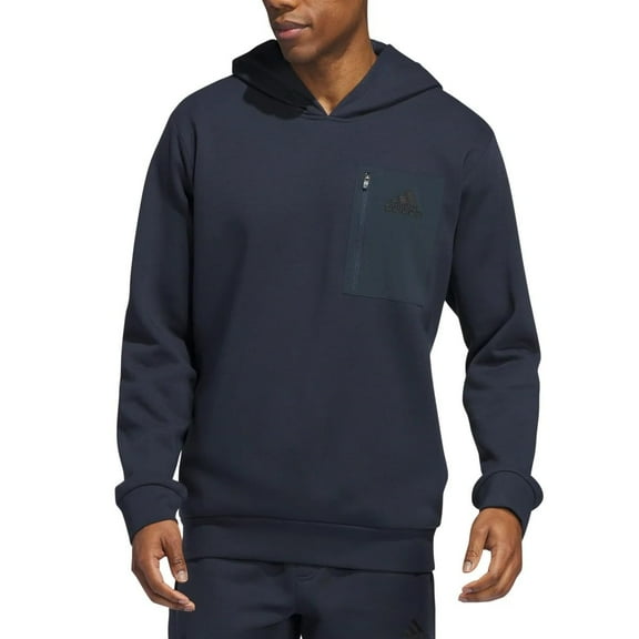 adidas Men�s Regular Fit Kangaroo Pockets Hoodie - Blue (Aurink), Small