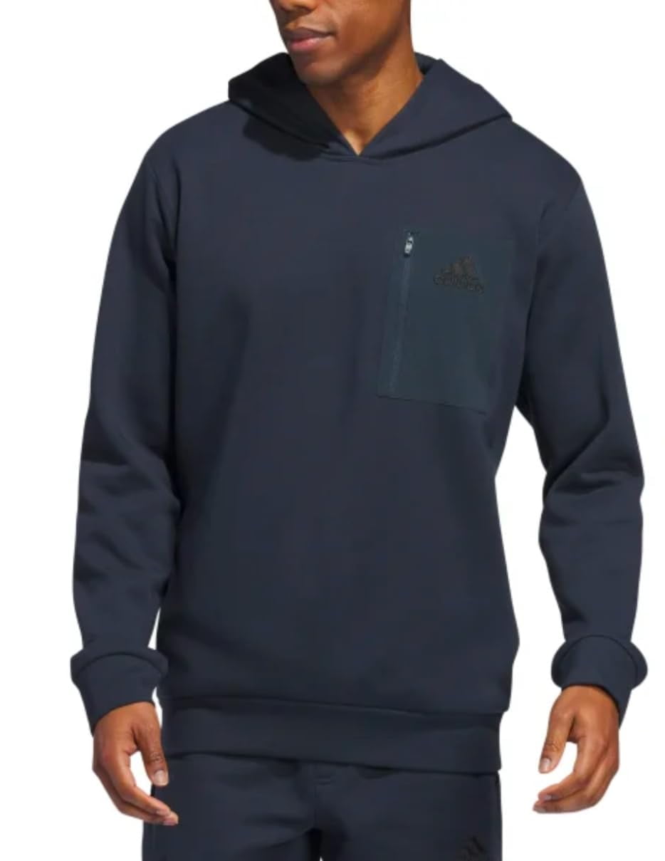 adidas Men�s Regular Fit Kangaroo Pockets Hoodie - Blue (Aurink), X-Large