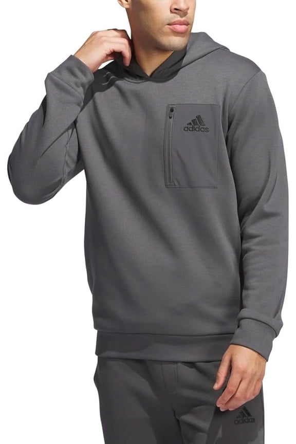 Mens Regular Fit Kangaroo Pockets Hoodie - Gray (Gresix), Medium