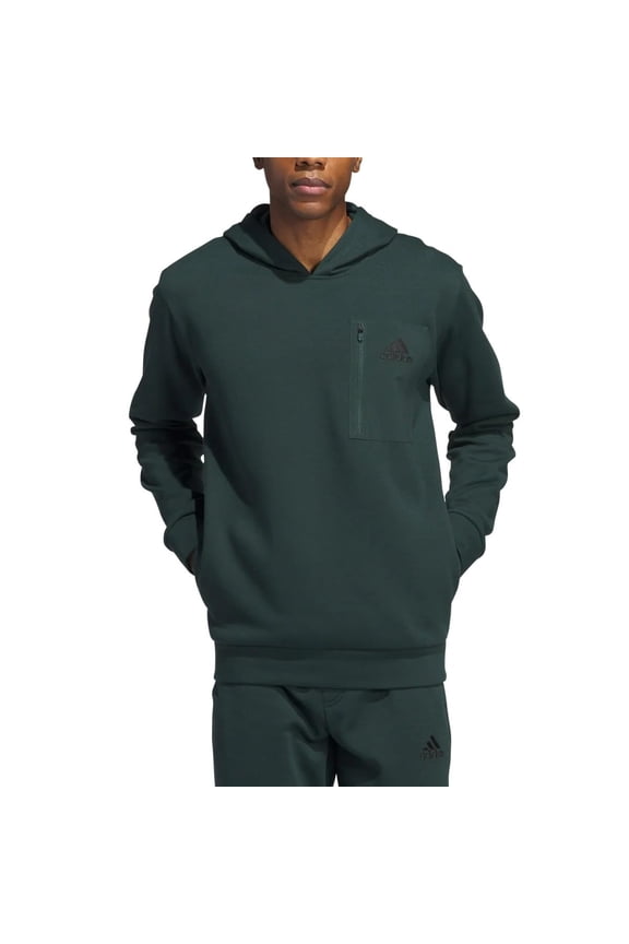Mens Regular Fit Kangaroo Pockets Hoodie - Green (Shagrn), Small