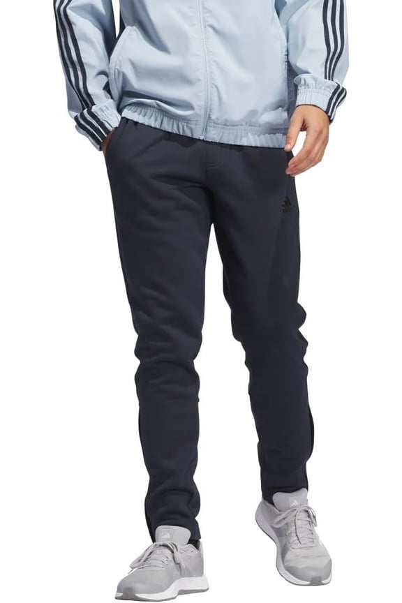 Mens Regular Fit Zippered Ankle Openings Jogger - Blue (Aurink), X-Large