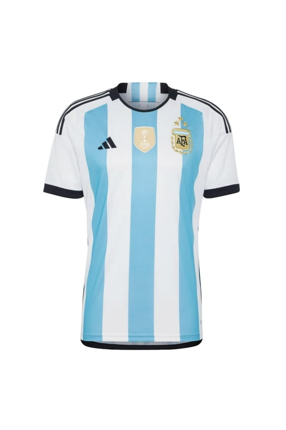 Men's Soccer Argentina 3-Star Winners Home Jersey (as1, Alpha, x_l, Regular, Regular) White/Blue