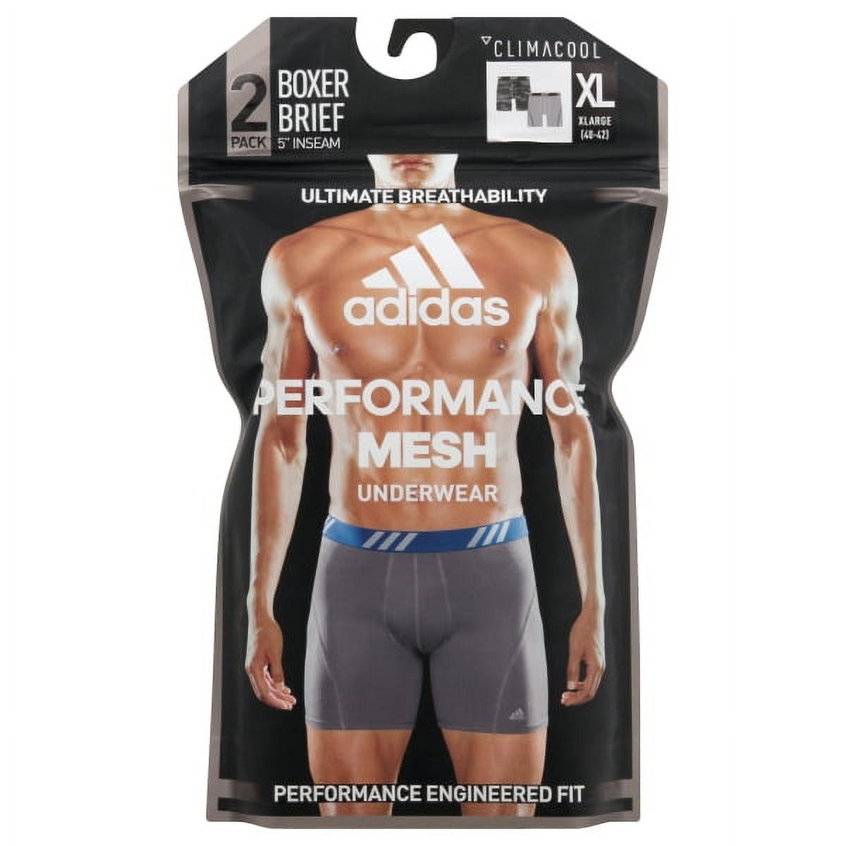 adidas Men's Performance Mesh Boxer Brief Underwear (3-Pack) Engineered for  Active Sport with All Day Comfort, Soft Breathable Fabric, Better