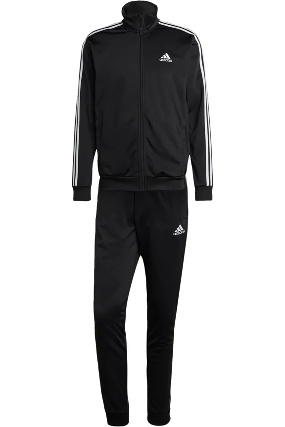 Men's Essentials 3-Stripes Track Suit - Large Black/White