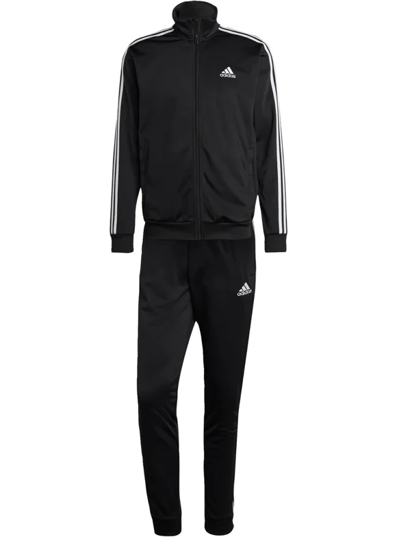 Men's Essentials 3-Stripes Track Suit - Black/White X-Large XL