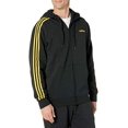 thumbnail image 1 of adidas Men's Standard Essentials 3-Stripes Fleece Hoodie, Black/Active Gold, XS, 1 of 2