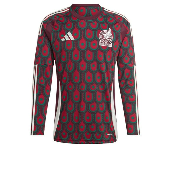 adidas Men's Standard Mexico 2024 Home Long Sleeve Jersey, Multicolor