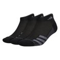 thumbnail image 1 of adidas Men's Superlite Stripe 3 Low Cut Socks (3-Pair), Black/Night Grey/Onix Grey, Large, 1 of 3