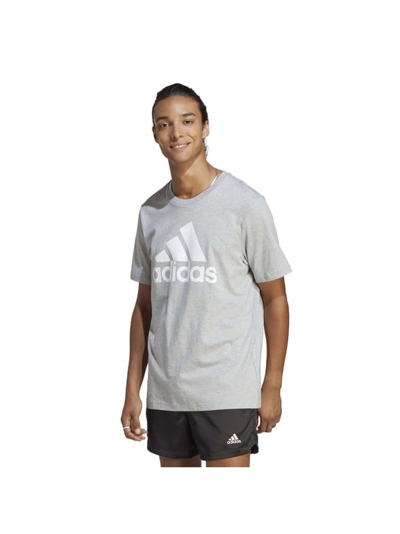Men's Tall Size Essentials Single Jersey Big Logo T-Shirt, Medium Grey Heather