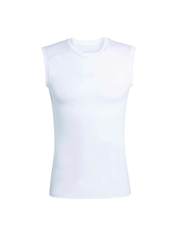 Men's Techfit Compression Sleeveless T-Shirt, White, XX-Large