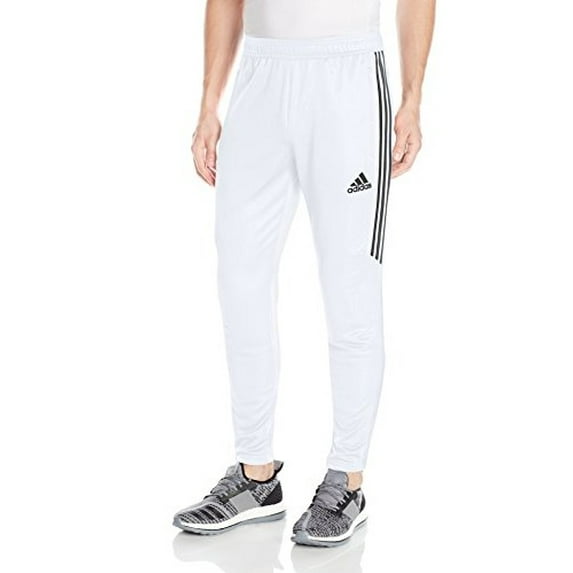 adidas Men's Tiro 17 Training Pants (Small, White/Black)