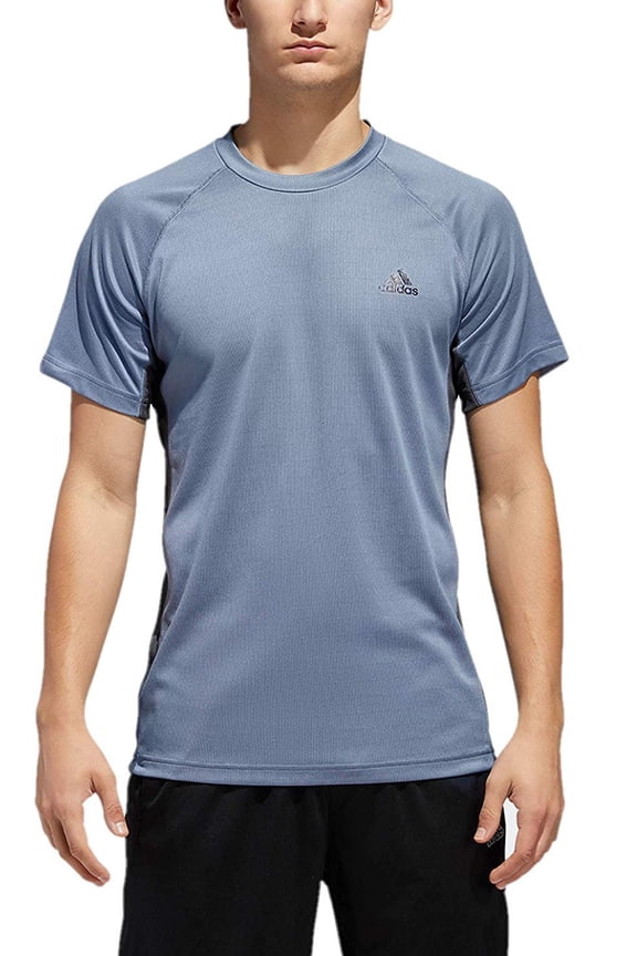 Men's Training Essentials Raglan Tech Tee,Raw Steel/Carbom, Med