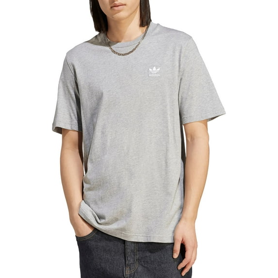 adidas Men's Trefoil Essentials Short Sleeve T-Shirt (MGH, L)