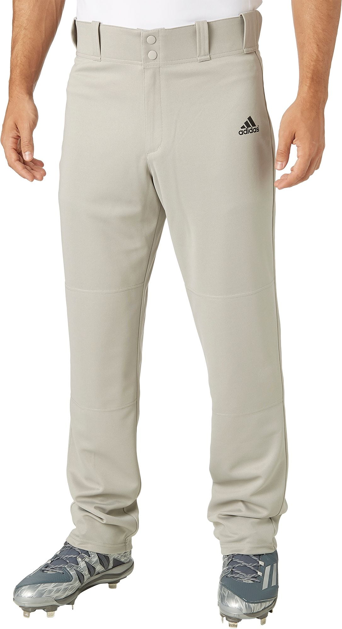 adidas men's triple stripe open bottom baseball pants