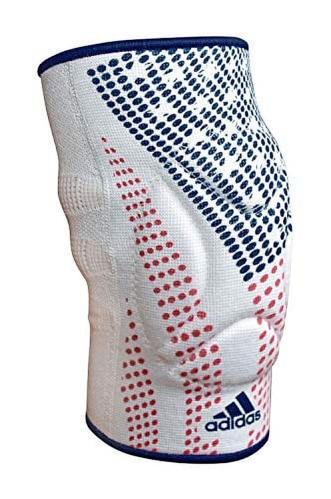 adidas Men's Wrestling Reversible Knee Pad (Medium, White/Flag)