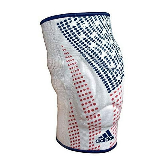 adidas Men's Wrestling Reversible Knee Pad (XXL, White/Flag)