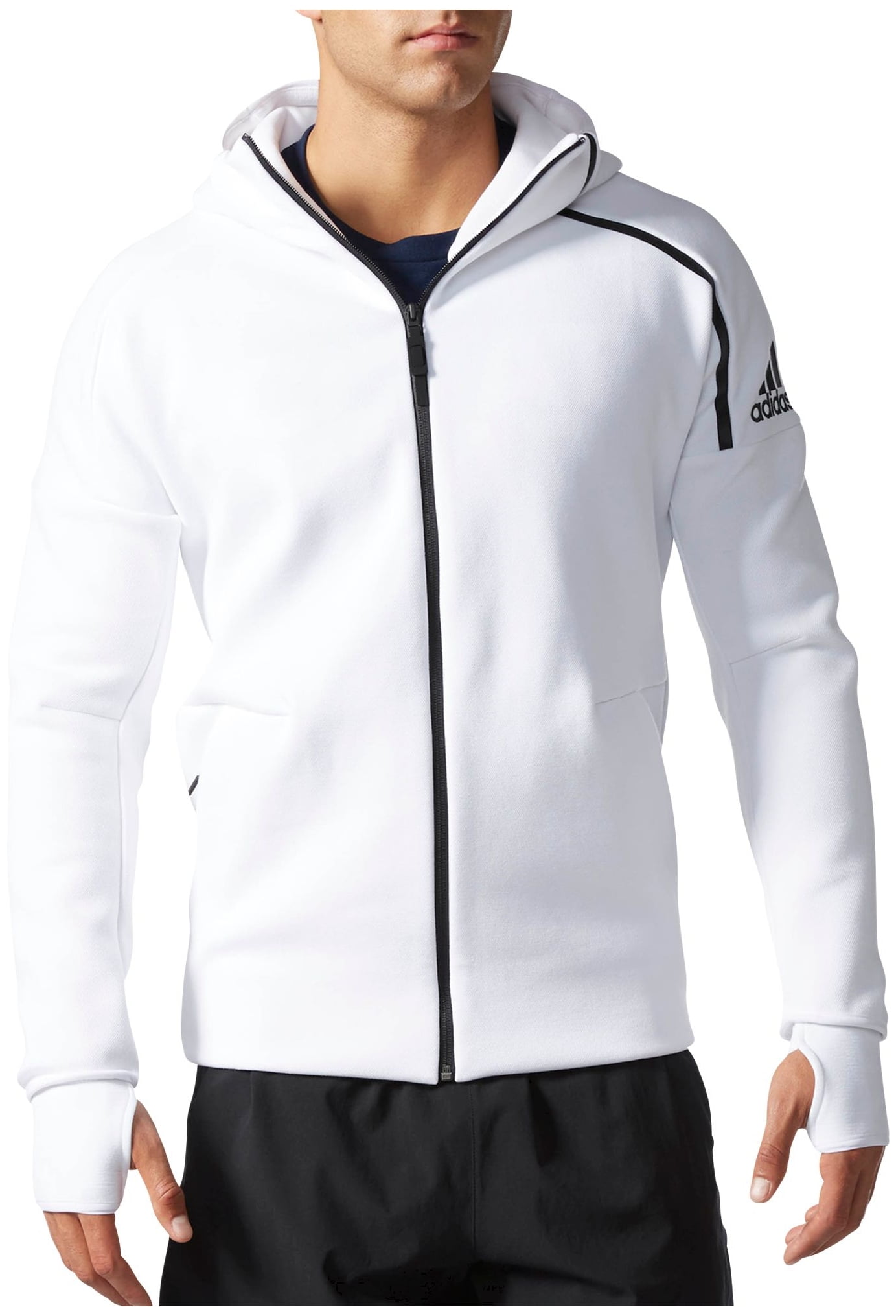 adidas Men's ZNE Full Zip Knit Hoodie