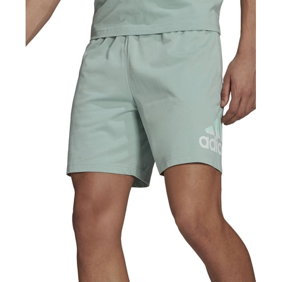 adidas Mens Badge Of Sports Regular Fit Logo Print Drawstring Shorts