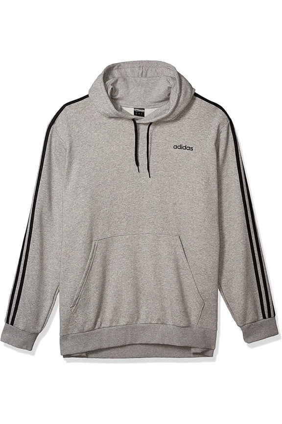 Mens Essentials 3-Stripes Regular Fit Training Hooded Sweatshirt