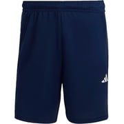 adidas Mens Essentials Pique 3-Stripes Training Shorts Dark Blue/White, Medium