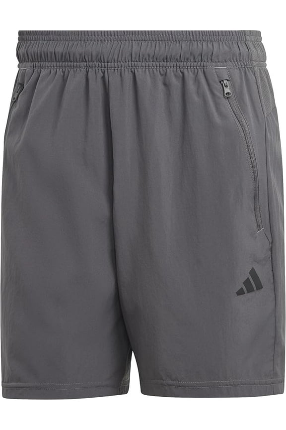 Mens Essentials Woven Training Shorts (Grey/Black, X-Large 7")