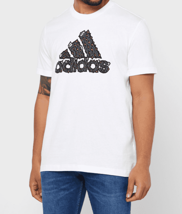 adidas Mens Logo Bos Football T-shirt,White/blanc,S