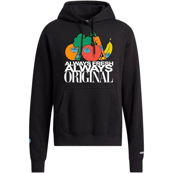 adidas Mens Og Always Fresh Graphic Hoodie Athletic Outerwear Casual - Black M