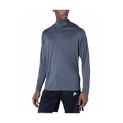 adidas Mens Size Large 1/4 Zip L/S Pullover Tee, Grey